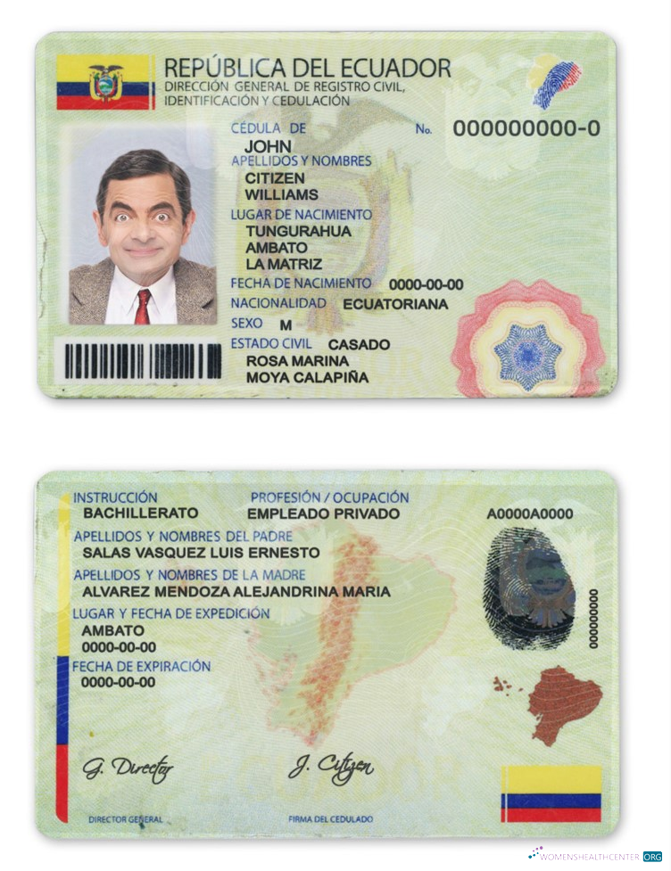 Download Ecuador ID Photoshop template